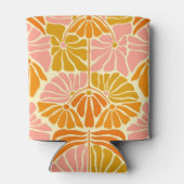 レトロカラフルの花 缶クーラー (裏面)