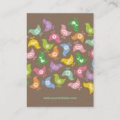 レトロカラフルの虹のひな模様 名刺 (裏面)