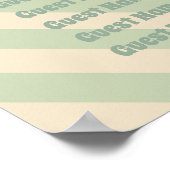 レトロカラフルのGroovy波形ボ結婚ホの座席図 ポスター (角)