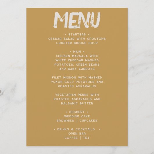 レトロカラフルはっきりしたモダンユニーク メニュー (正面)