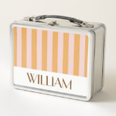 レトロカラフルイエローパーソナライズされたギフトテンプレート メタルランチボックス (正面)