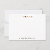 レトロカラフルイエロ幾何モダン結婚図形 サンキューカード (正面)