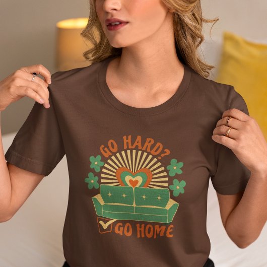 レトロカラフルイントロヴェールアンチソーシャルゴー懸命ホーム Tシャツ