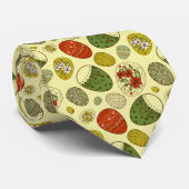 レトロカラフルイースターエッグパターン ネクタイ (ロール)