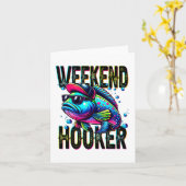 レトロカラフルウィークエンド面白釣り1  カード (黄色い花)