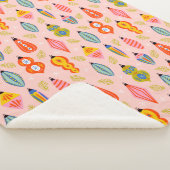 レトロカラフルオーナメントクリスマスパターン シェルパブランケット (3/4)