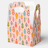 レトロカラフルオーナメントクリスマスパターン フェイバーボックス (オープン)