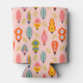 レトロカラフルオーナメントクリスマスパターン 缶クーラー (裏面)