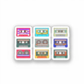 レトロカラフルカセッテ80ズノスタルジア シール (正面)