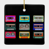 レトロカラフルカセッテ80ズノスタルジア セラミックオーナメント (裏面)