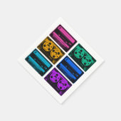 レトロカラフルカセットテープ スタンダードカクテルナプキン (角)