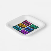 レトロカラフルカセットテープ ペーパープレート (傾斜あり)