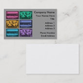 レトロカラフルカセットテープ 名刺 (正面/裏面)