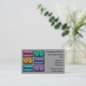 レトロカラフルカセットテープ 名刺 (スタンド正面)