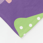 レトロカラフルキノコ型キッズ フリースブランケット (角)