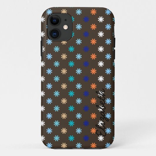 レトロカラフルキュート星モダン幾何学模様 Case-Mate iPhoneケース (裏面)