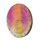 レトロカラフルキュービズム美術 ダーツボード (正面右)