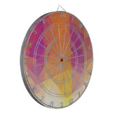 レトロカラフルキュービズム美術 ダーツボード (正面左)