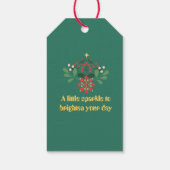 レトロカラフルクモダンリスマスパーティの招待状 ギフトタグ (裏面)