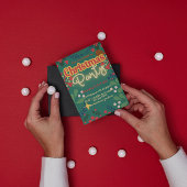 レトロカラフルクモダンリスマスパーティの招待状 招待状