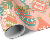 レトロカラフルクリスマスオーナメント ラッピングペーパー (ロールコーナー)