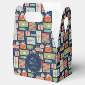 レトロカラフルクリスマスギフトホリデー フェイバーボックス (オープン)