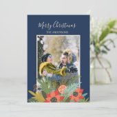 レトロカラフルクリスマスギフトボックスの写真 シーズンカード (スタンド正面)