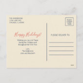 レトロカラフルクリスマスギフトボックスの写真 シーズンポストカード (裏面)