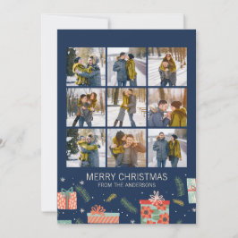 レトロカラフルクリスマスギフトボックス9写真 シーズンカード