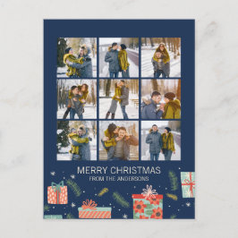 レトロカラフルクリスマスギフトボックス9写真 シーズンポストカード