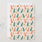 レトロカラフルクリスマスツリーパーティの招待状 招待状 (裏面)