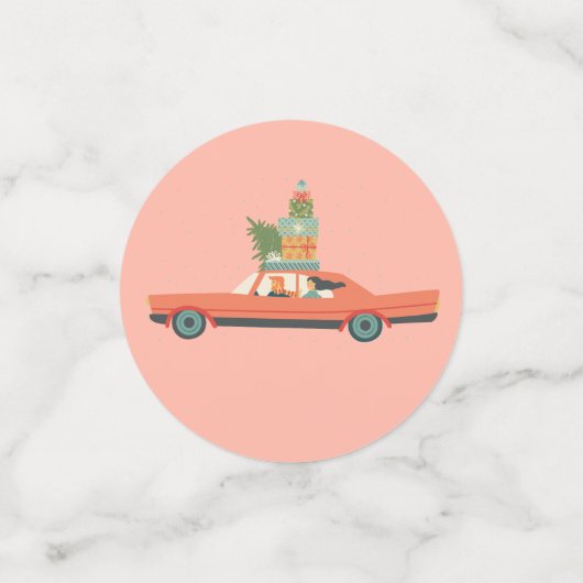 レトロカラフルクリスマスホリデイ コンフェッティ (スモール正面)