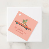 レトロカラフルクリスマスホリデーカー フェイバータグ (インサイチュ)