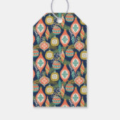 レトロカラフルクリスマスホリデーサイダー ギフトタグ (裏面)