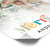 レトロカラフルクリスマス家族の写真 フォトプリント            (角)