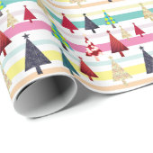 レトロカラフルクリスマス ラッピングペーパー (ロールコーナー)