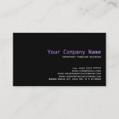 レトロカラフルグリッターとスパークルスパターン 名刺 (裏面)