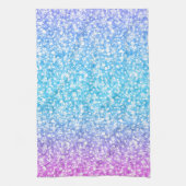 レトロカラフルグリッター及びキラキラ キッチンタオル (縦)