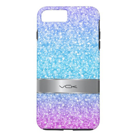 レトロカラフルグリッター及びキラキラ Case-Mate iPhoneケース (裏面)