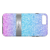 レトロカラフルグリッター及びキラキラ Case-Mate iPhoneケース (裏面(横))