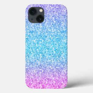 レトロカラフルグリッター及びキラキラ iPhone 13ケース