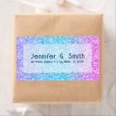 レトロカラフルグリッター及びスパークルグラデーション ラベル (インサイチュ)