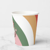 レトロカラフルグルービーと明るいクリスマス 紙コップ (裏面)