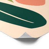 レトロカラフルグルービーフラワーマーケットウォールアート ポスター (角)