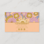 レトロカラフルグルーヴィフローラボーガーリートレンディー 名刺 (裏面)