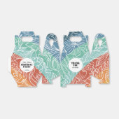 レトロカラフルグルーヴィレインボーフローラ誕生日 フェイバーボックス (折り畳みなし)