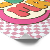 レトロカラフルグルーヴィーママ引用文タイポグラフィヒッピー ポスター (角)