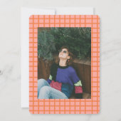 レトロカラフルグルーヴィ高校卒業パーティー 招待状 (裏面)