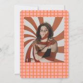 レトロカラフルグルーヴィ高校卒業パーティー 招待状 (裏面)