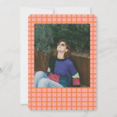 レトロカラフルグルーヴィ高校卒業パーティー 招待状 (裏面)